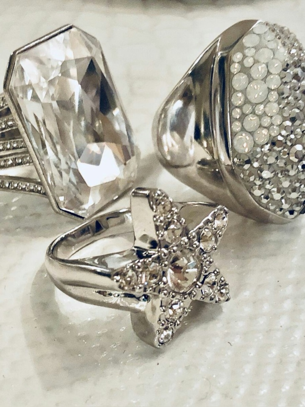 Swarovski Rhodium Plated Kinshasa Ring